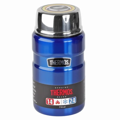 Termos obiadowy z łyżką THERMOS King Food Jar 710ml Blue Bezpieczna płatność