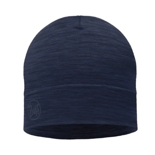Jednowarstwowa czapka Buff Merino Lightweight Beanie - Solid Denim Oferta czasowa