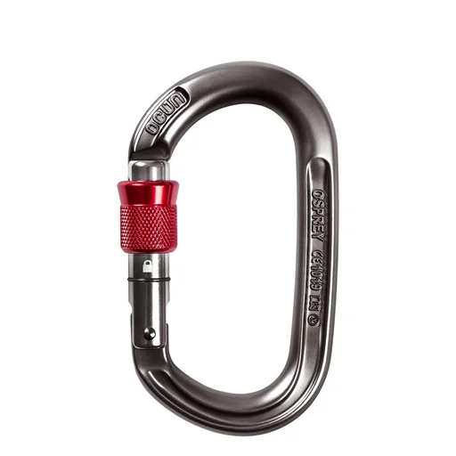 Karabinek Osprey Screw anthracite/red Ograniczona ilość