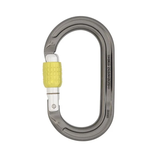 Niska cena Karabinek owalny Ultra O Screwgate Titanium/Lime