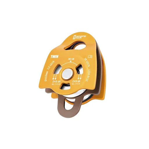 Bloczek Pulley Twin Roll silver/orange Super okazja