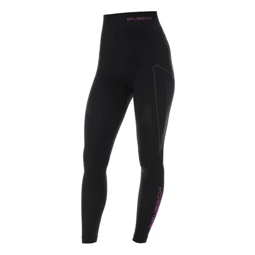 Leginsy damskie Thermo - czarny/róż Oferta limitowana
