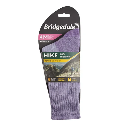 Skarpety damskie Hike Mid Merino C - violet Nowy