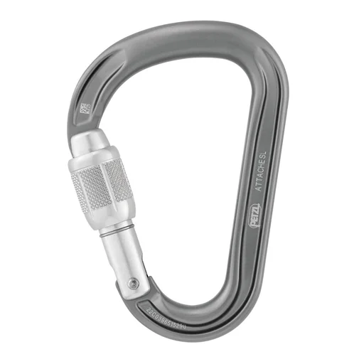 Premium Karabinek Attache Screw-Lock szary