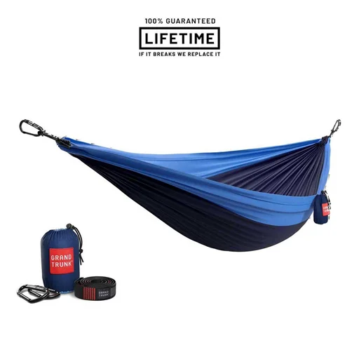 Hamak Double Deluxe Parachute nylon + Straps Navy Hit cenowy