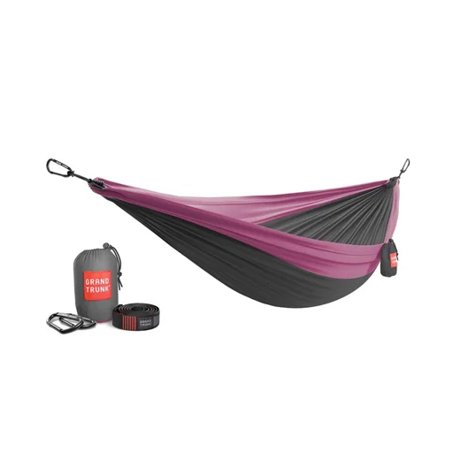 Hamak Double Deluxe Parachute nylon+Straps Magenta Darmowa dostawa