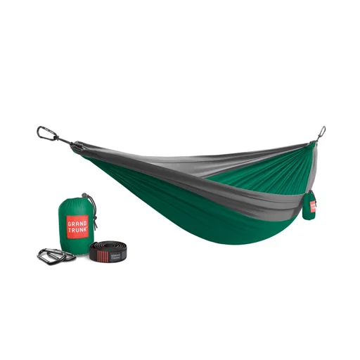 Hamak Double Deluxe Parachute nylon+Straps Green Wysoka jakość