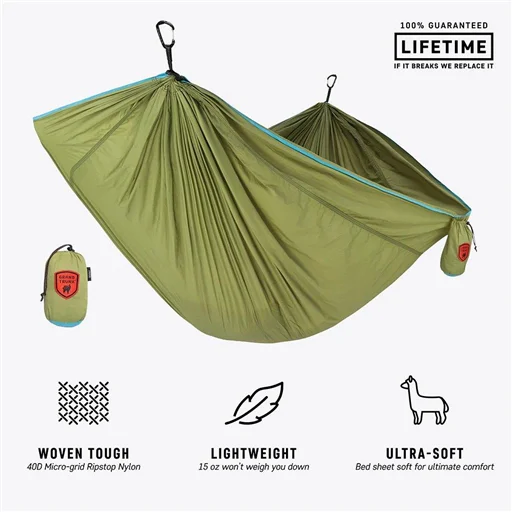 Hamak Grand Trunk TrunkTech Double green/aqua Wysoka jakość