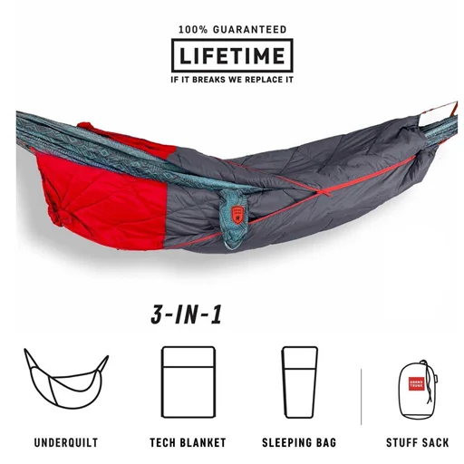 Śpiwór do hamaka 360 ThermaQuilt 3in1 Red/Charcoal Nowy