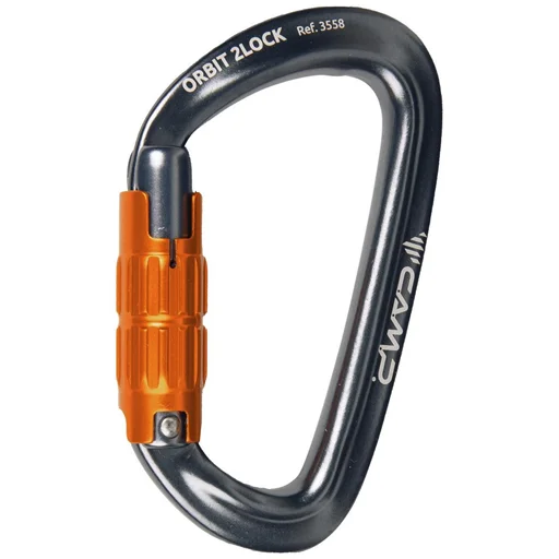 Karabinek Orbit 2Lock gun metal Wyprzedaż