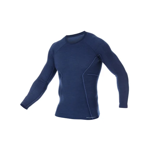 Koszulka męska Active Wool - granatowy Darmowa dostawa