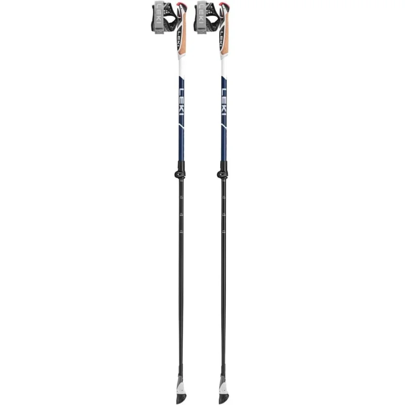 Darmowy zwrot Kije Nordic Walking Leki Smart Supreme regulowane 100-130cm alu granatowe 224g