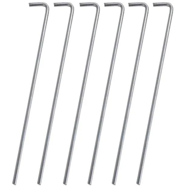 SZPILKI ŚLEDZIE DO NAMIOTU 23 CM KPL. 6SZT METAL CAMP ACTIVE Szybka wysyłka
