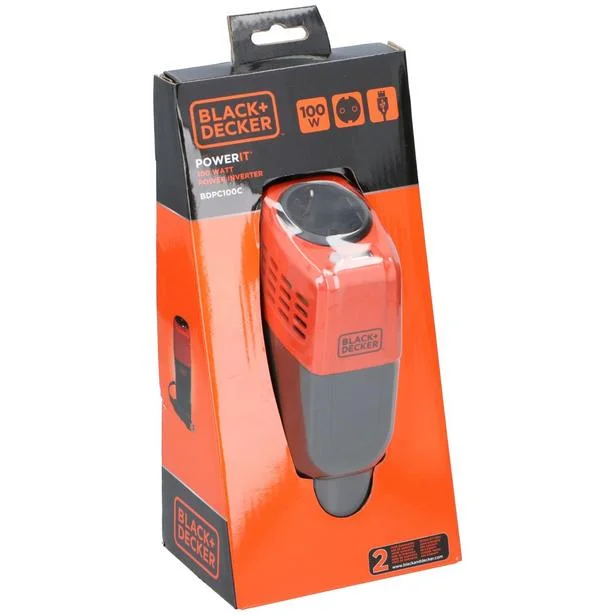 Do wyczerpania zapasów PRZETWORNICA DO SAMOCHODU BLACK & DECKER 12V do 230V MOC 100W PIONOWA