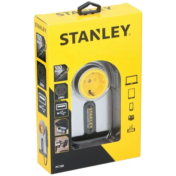 Nie przegap PRZETWORNICA DO SAMOCHODU STANLEY 12V do 230V MOC 100W