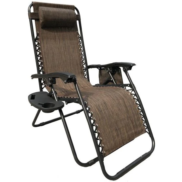 LEŻAK OGRODOWY SKŁADANY WIELOFUNKCYJNY 175X52/65X107CMY BRĄZOWY Oferta limitowana