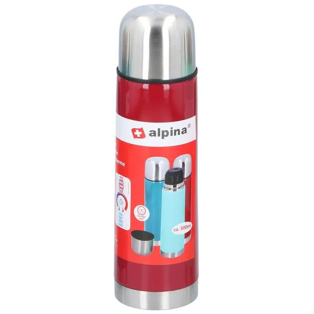 TERMOS TURYSTYCZNY ALPINA 500ML - CZERWONY Tani