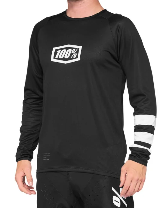 Koszulka męska 100% R-CORE długi rękaw black/white Wysoka jakość