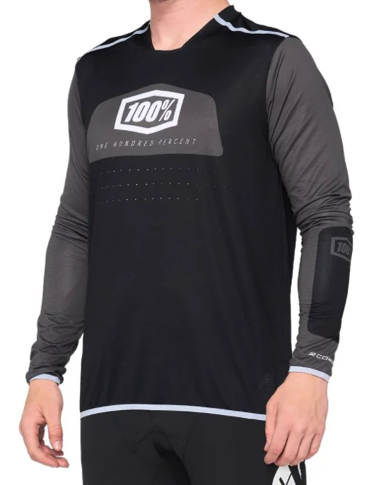 Koszulka 100% R-CORE X długi rękaw black white Okazja