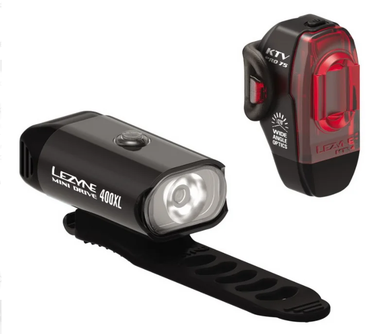 Wysoka jakość Zestaw lampki LEZYNE MINI DRIVE 400, tył 75 lm
