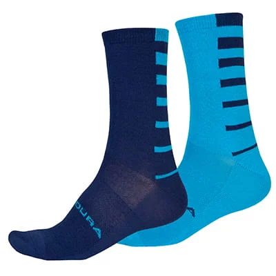 ENDURA Skarpetki Coolmax® Stripe 2-pcs niebieski Promocja