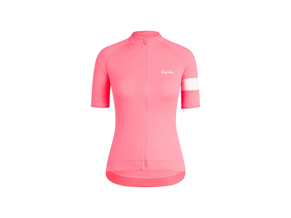Damska koszulka rowerowa Rapha Core Fluorescencyjny różowy Kup teraz