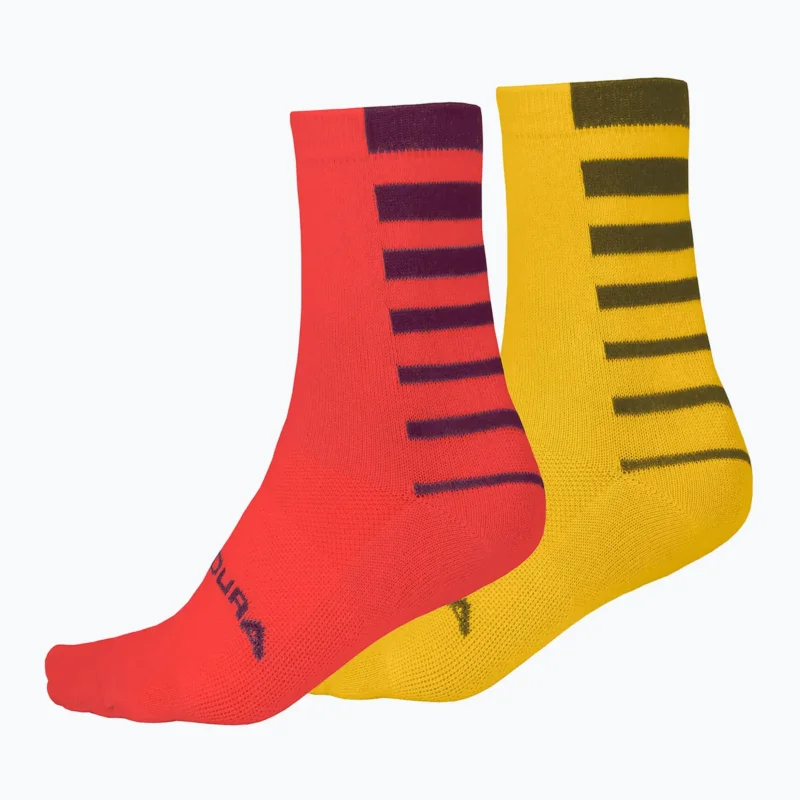 Darmowa dostawa ENDURA Skarpetki Coolmax® Stripe 2-p pomarańczowe
