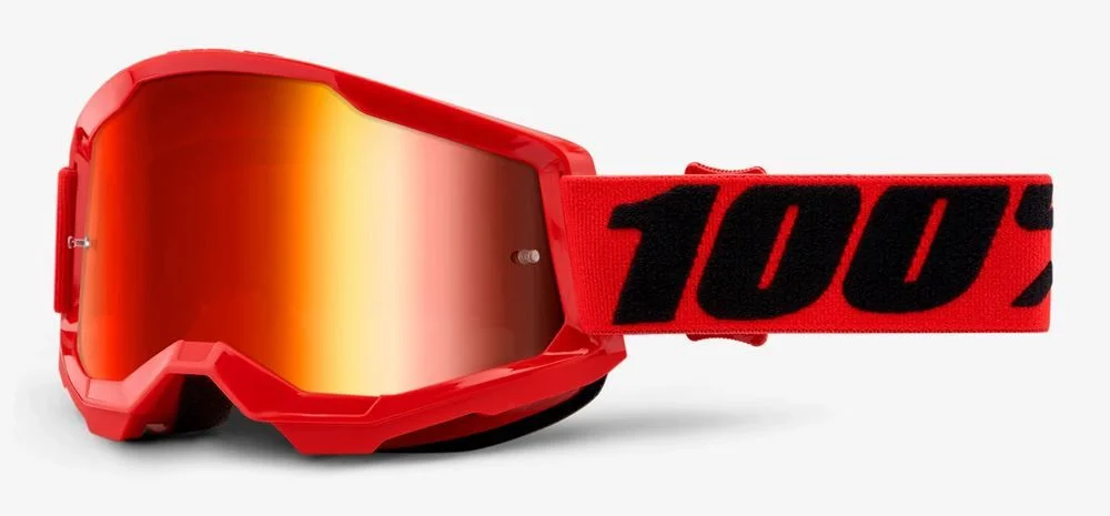 Promocja Gogle 100% STRATA 2 Goggle - Red - Mirror Red Lens