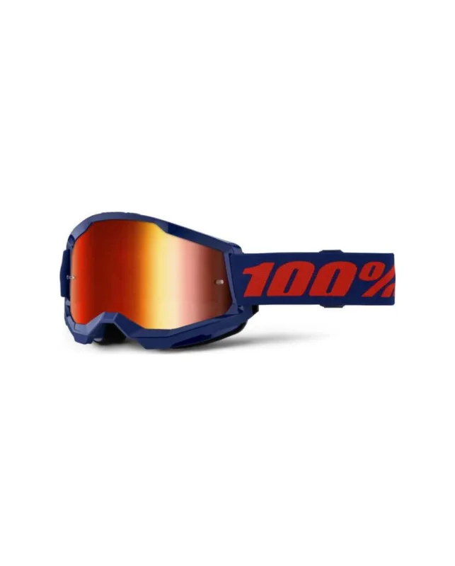 Gogle 100% STRATA 2 Goggle Navy - Mirror Red Lens Szybka dostawa