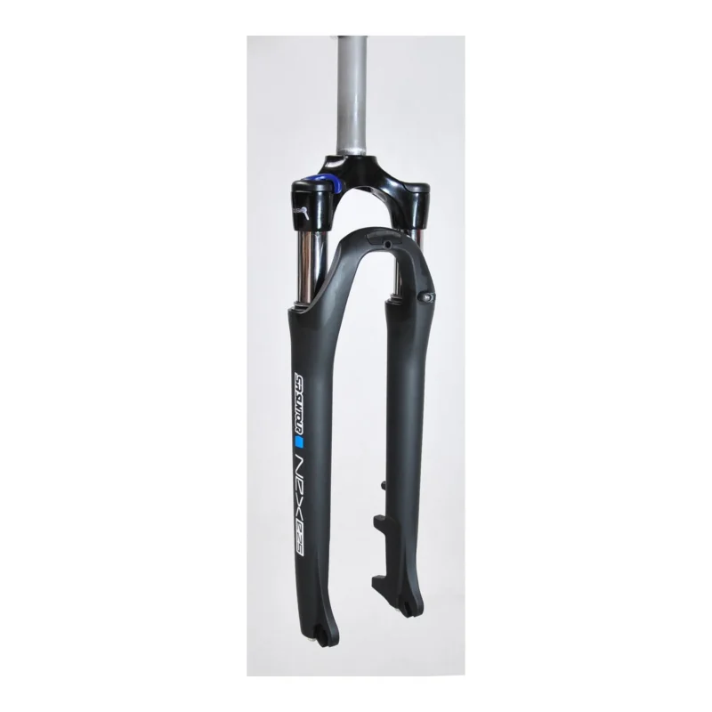 Amortyzator NEX E25 28" skok 63mm 1-1/8" 25cm AHEAD, blokada na goleni, dysk, sprężyna, czarny mat Rabat