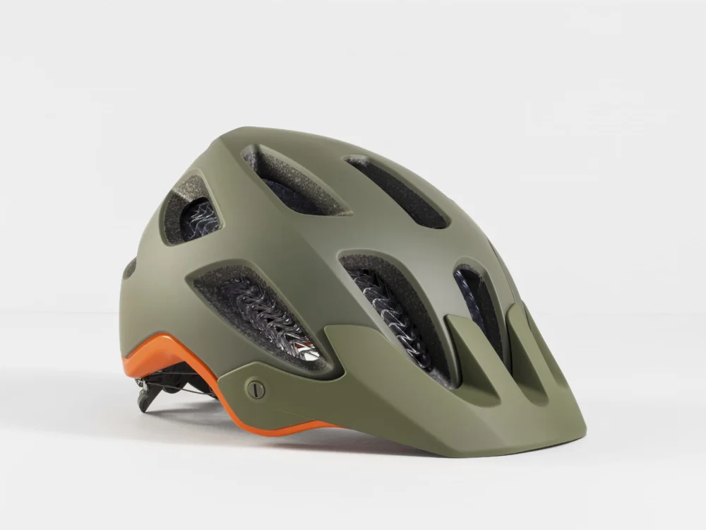 Szybka wysyłka Kask MTB Bontrager Rally WaveCelOliwkowy szary/Pomarańczowy Roarange
