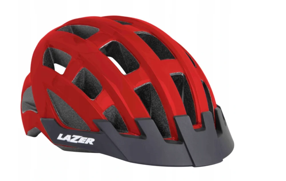 Kask Lazer Compact Czerwony Uniwersalny Tylko do końca tygodnia