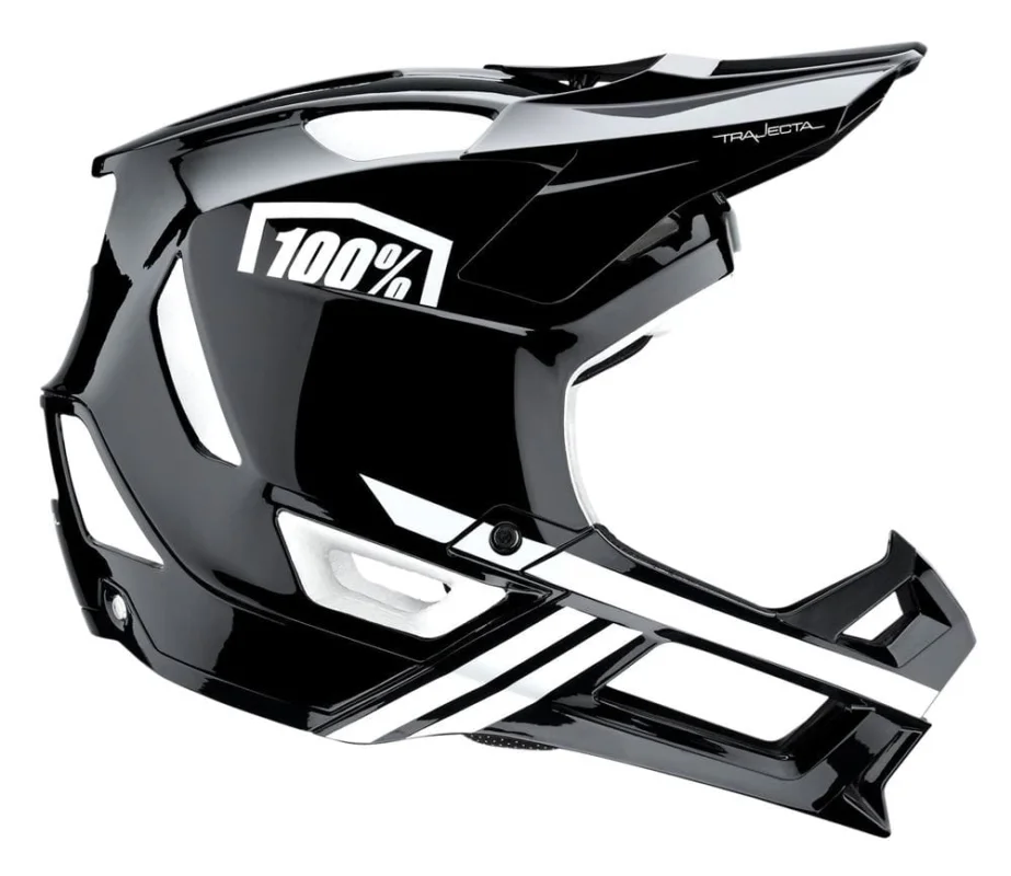 Hit sprzedaży Kask full face 100% TRAJECTA Helmet black white