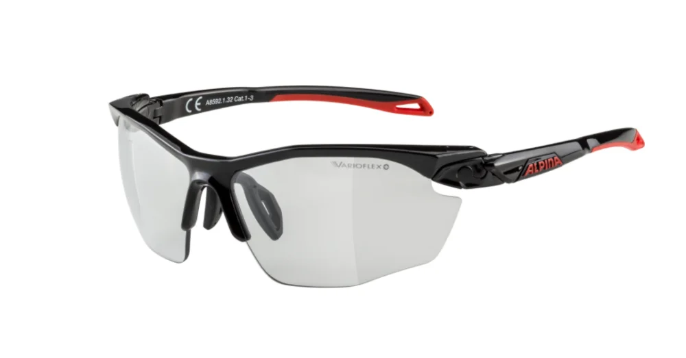 Nowy ALPINA OKULARY TWIST FIVE HR VL+ kolor BLACK-RED szkło BLACK Cat.1-3 FOGSTOP
