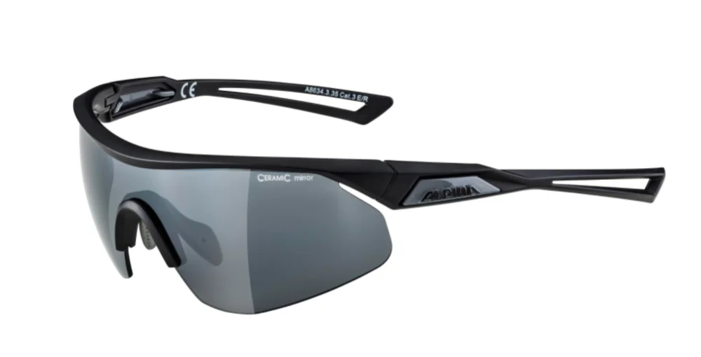 ALPINA OKULARY NYLOS SHIELD kolor BLACK MATT szkło BLACK MIRROR Cat.3 Tylko dziś