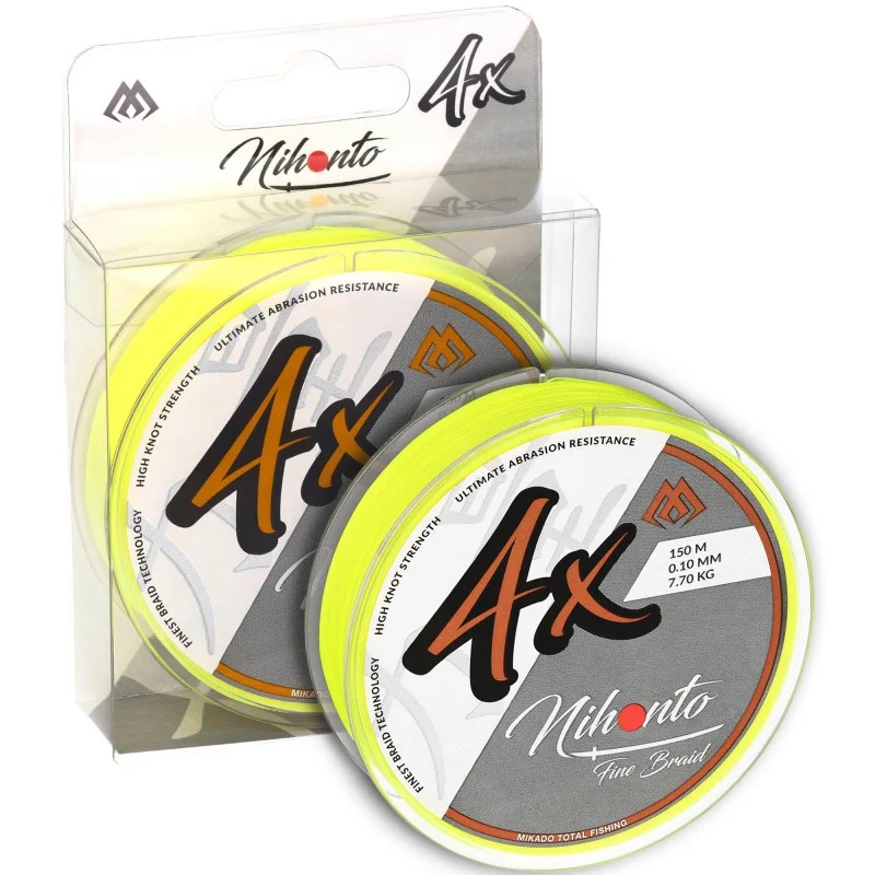 Plecionka Mikado Nihonto Fine Braid 0.20mm/16.6kg/150m Fluo Żółta Wysoka jakość