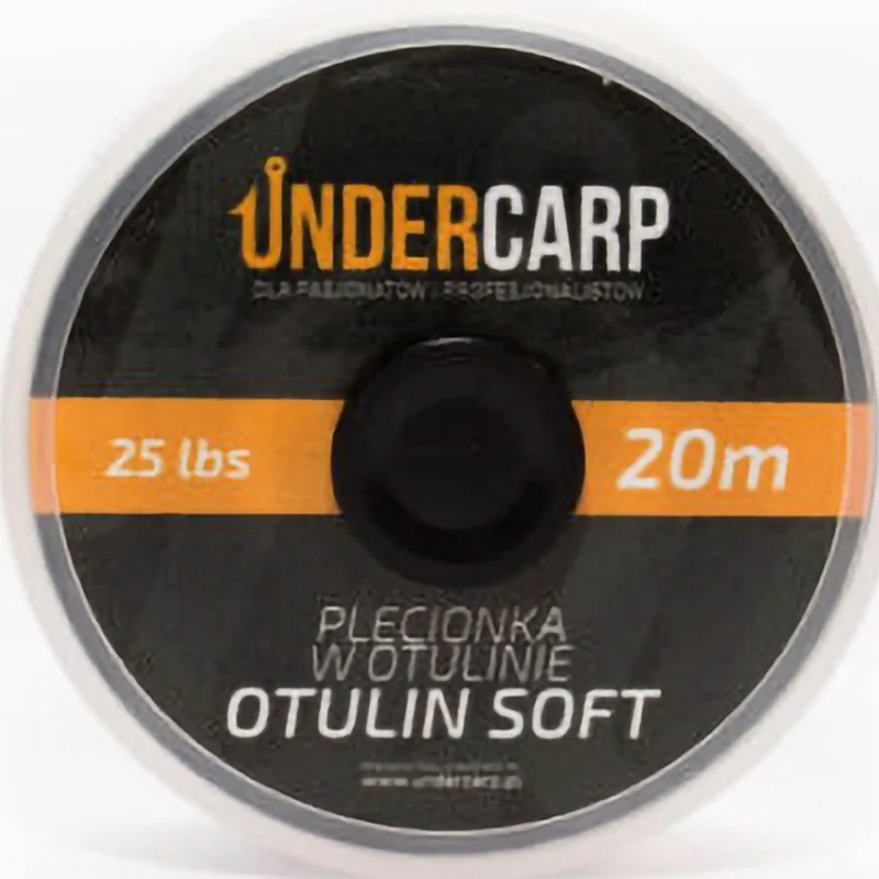 Darmowy zwrot Plecionka Przyponowa Under Carp W Otulinie 20m/ 25lbs Otulin Soft – Brązowa