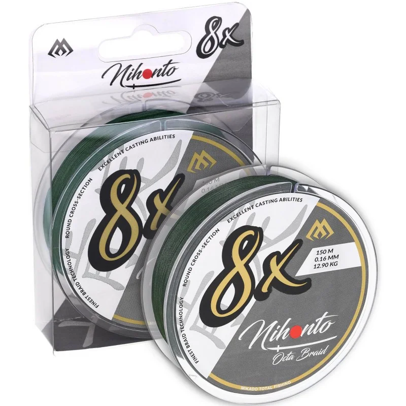 Plecionka Mikado Nihonto Octa Braid - 0.14mm/10.15kg/300m - Zielona Tylko do końca tygodnia