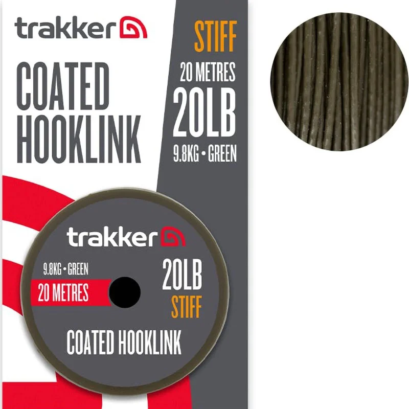 Dostępne od ręki Plecionka W Otulinie Trakker Stiff Coated Hooklink - 20lb 9.8kg