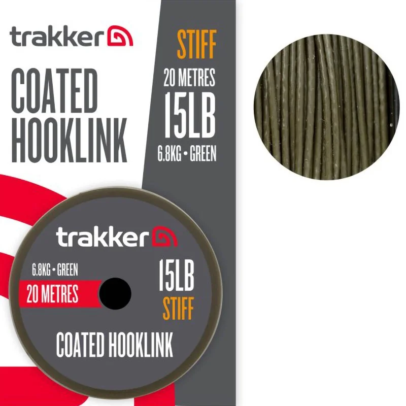 Wysoka jakość Plecionka W Otulinie Trakker Stiff Coated Hooklink - 15lb 6.8kg