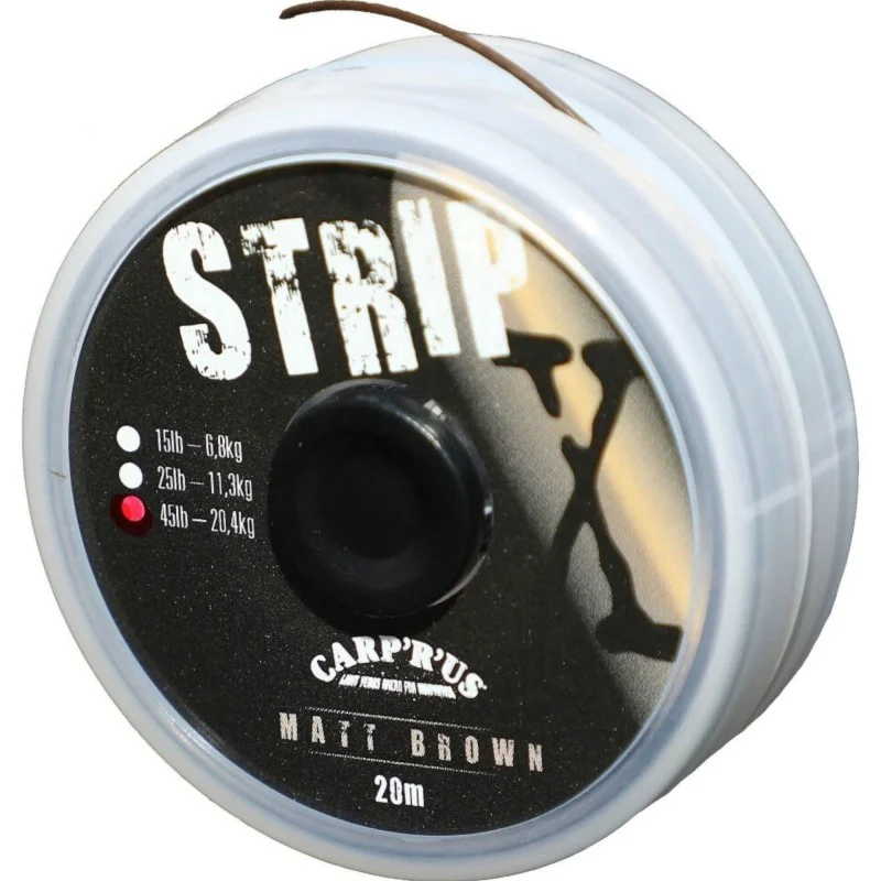 Okazja Plecionka Przyponowa Carp'R'Us Strip-X 45lb Matt Brown