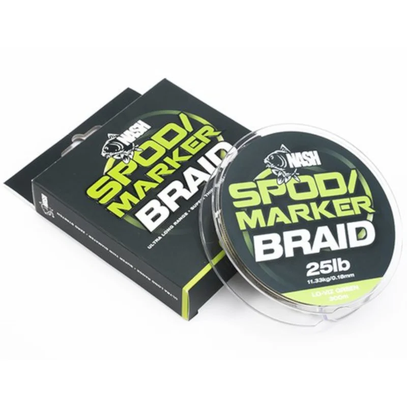 Plecionka do spoda Nash Spod & Marker Braid Lo Viz Green 25lb/0.18mm x 300m Łatwy zwrot