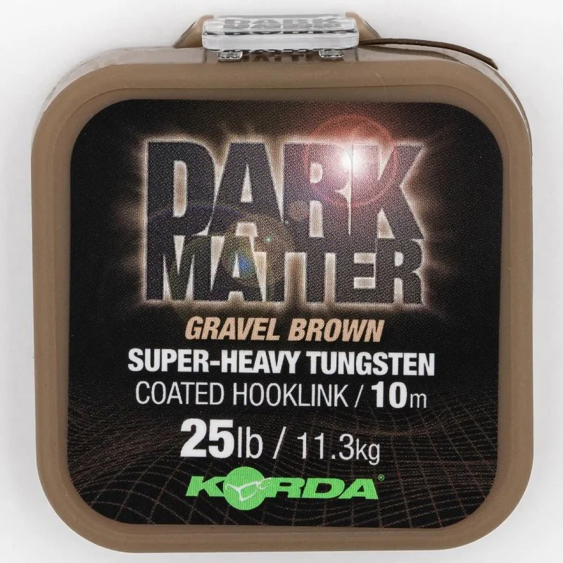 Wysoka jakość Plecionka Korda Dark Matter Gravel Brown Super-Heavy Tungsten Coated 25lb 10m