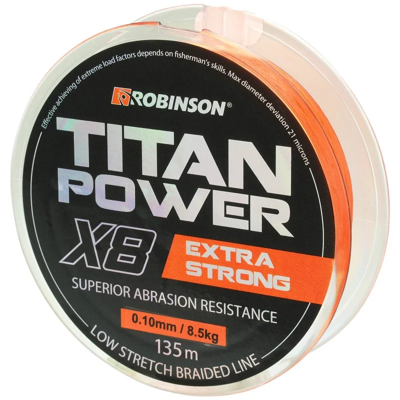 Cena promocyjna Plecionka Robinson Titan Power X8 0,10mm 135m