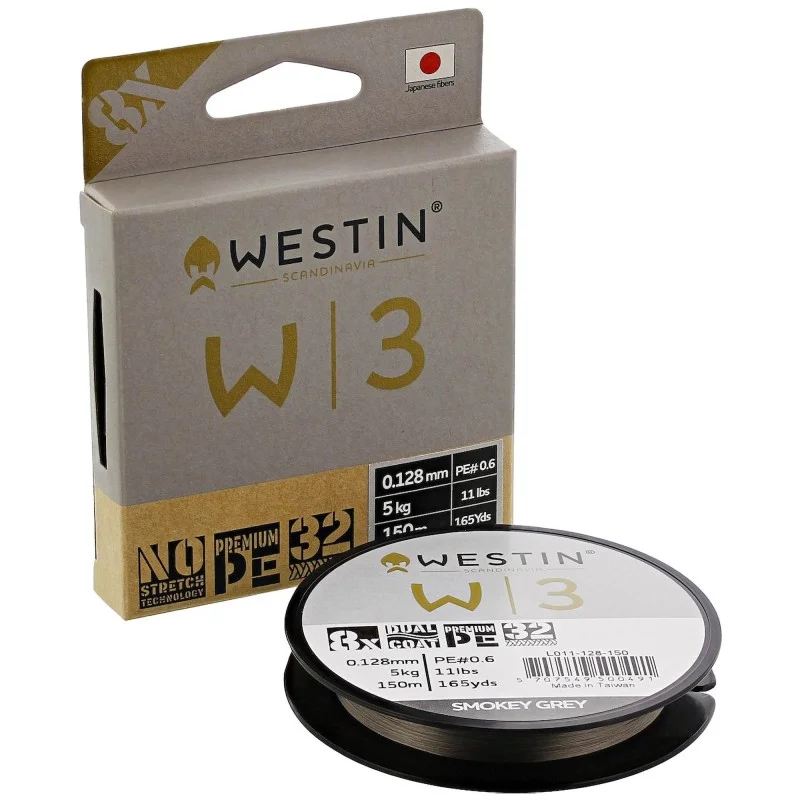 Plecionka Westin W3 8-Braid 0,148mm 150m 6.1kg/13lbs Smokey Grey Do wyczerpania zapasów