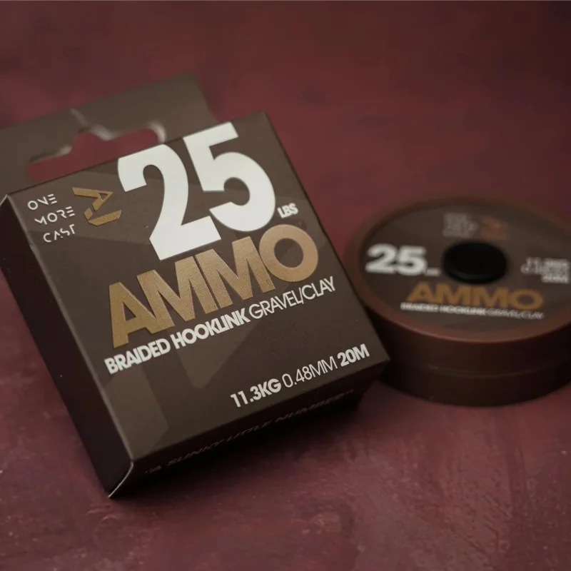 Do wyczerpania zapasów Plecionka One More Cast Ammo Camo Braided Hooklink Gravel/ Clay 25lb