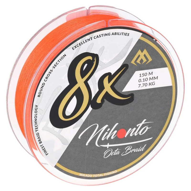 Plecionka Mikado Nihonto Octa Braid 0.12mm/8.9kg/150m - Fluo Pomarańczowa Cena promocyjna