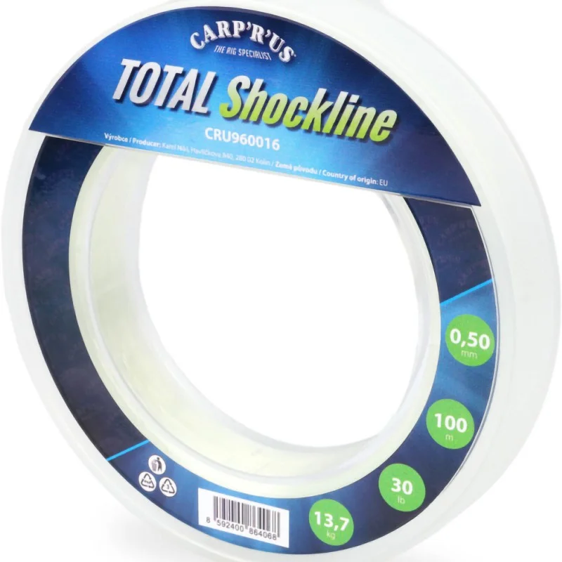 Oferta limitowana Żyłka Strzałówka Carp'R'Us Total Schockline Clear 0.40mm 100m