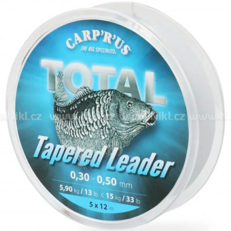 Wyprzedaż Strzałówka Carp'R'Us Total Tapered Leader 0.25mm-0.50mm 5x12m