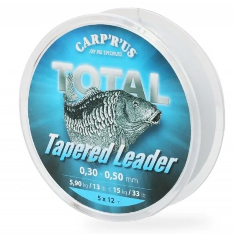 Taniej Strzałówka Carp'R'Us Total Tapered Leader 0.30mm-0.50mm 5x12m
